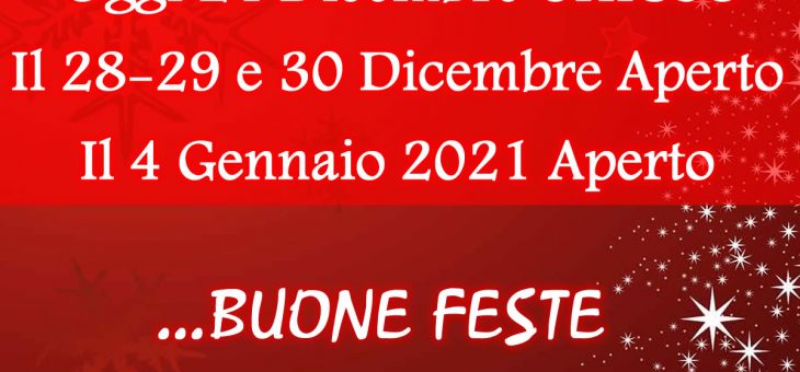 Aggiornamento Giorni Apertura